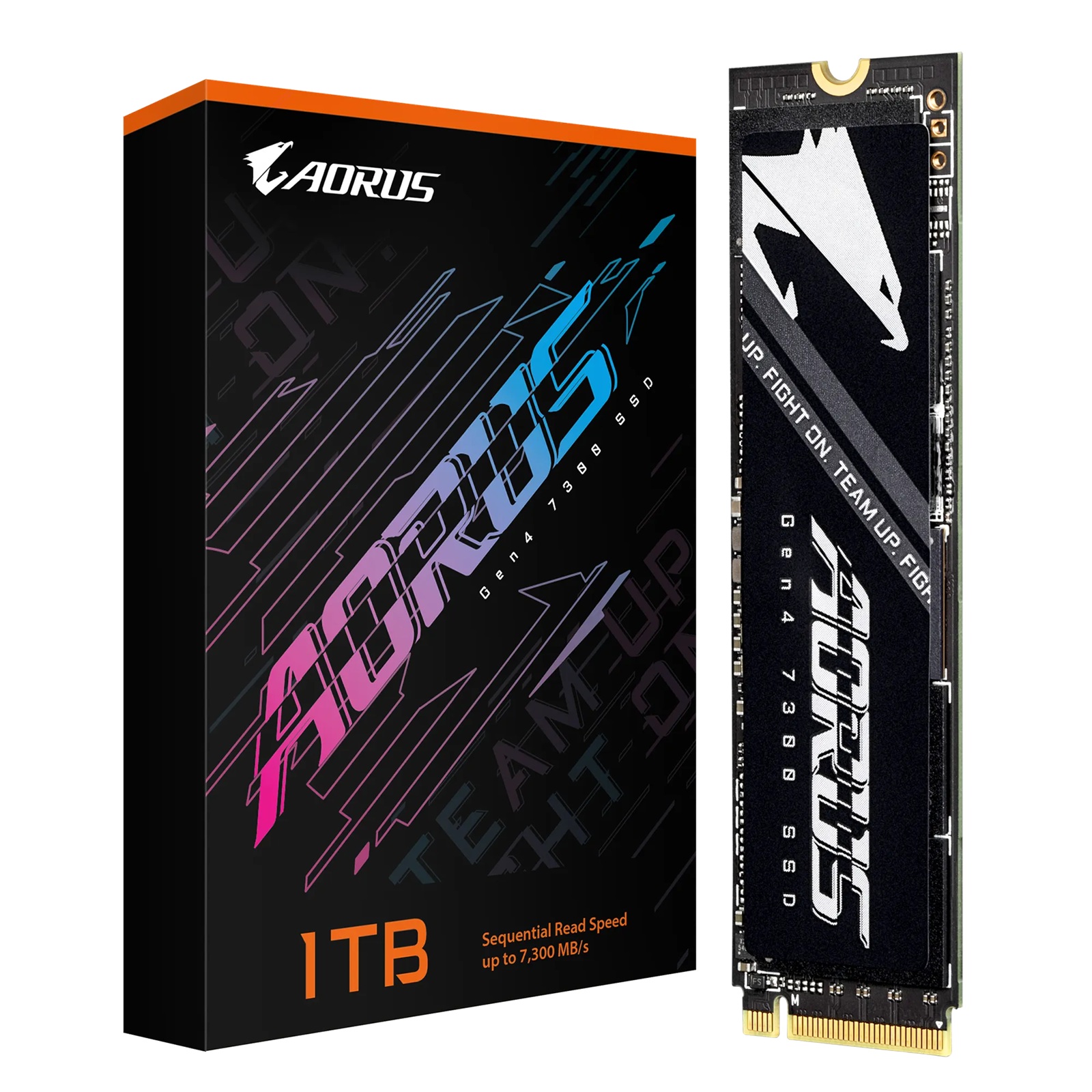 Gigabyte AORUS Gen4 7300 1TB PCIe 4.0 NVMe 1.4 M.2 2280 SSD – 7300MB/s Read, 6000MB/s Write, 3D TLC NAND, DDR4 Cache, 5-Year Warranty