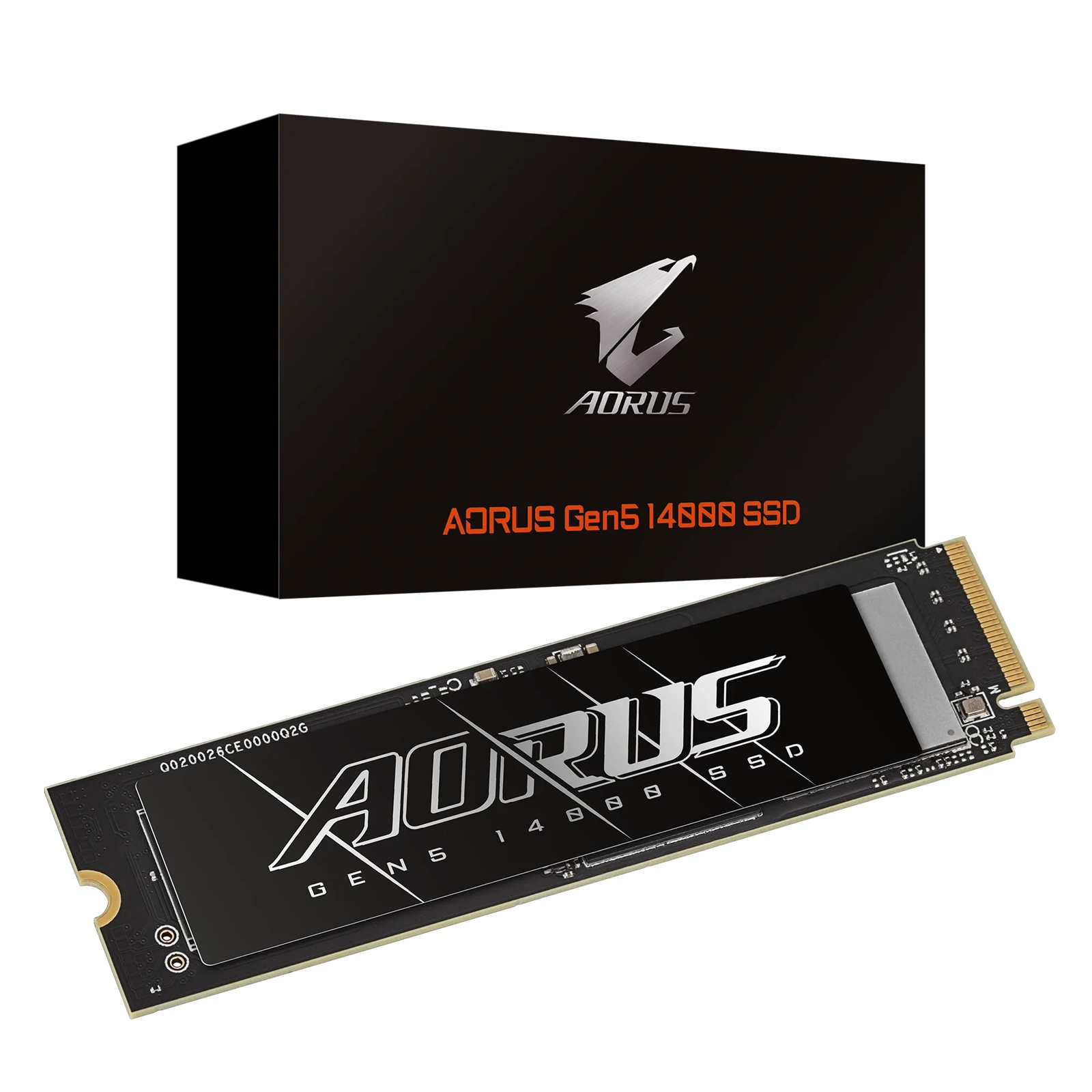 Gigabyte AORUS Gen5 14000 4TB NVMe PCIe 5.0 x4 M.2 2280 SSD – 14,100MB/s Read, 12,600MB/s Write, 3D TLC NAND, 8GB LPDDR4 Cache, 5-Year Warranty