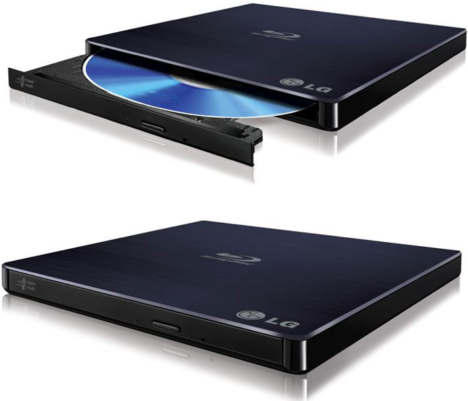 LG BP50NB40 8x Ultra Slim Portable External USB 2.0 Blu-Ray Drive Burner with M-DISC & Silent Play for 3D Blu-ray Playback