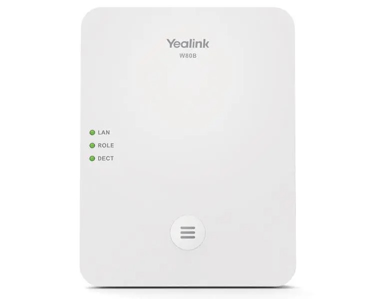 Yealink W80B Wireless DECT IP Multi-Cell System - Supports 100 Handsets & Calls, PoE, IPv6, Seamless Roaming, HD Voice